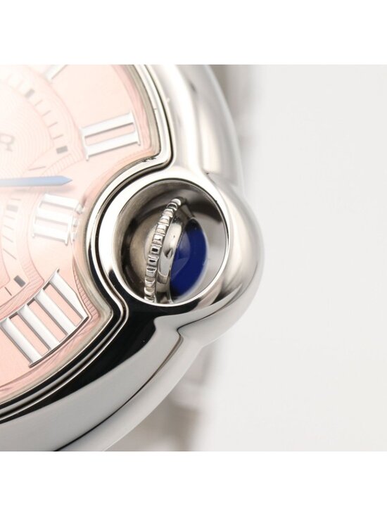 Cartier Watch Baron Blue 33 Pink Stainless Steel